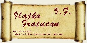 Vlajko Fratucan vizit kartica